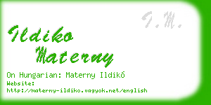 ildiko materny business card