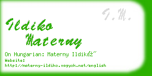 ildiko materny business card